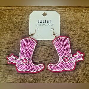 Rhinestone Cowboy Boot Earrings